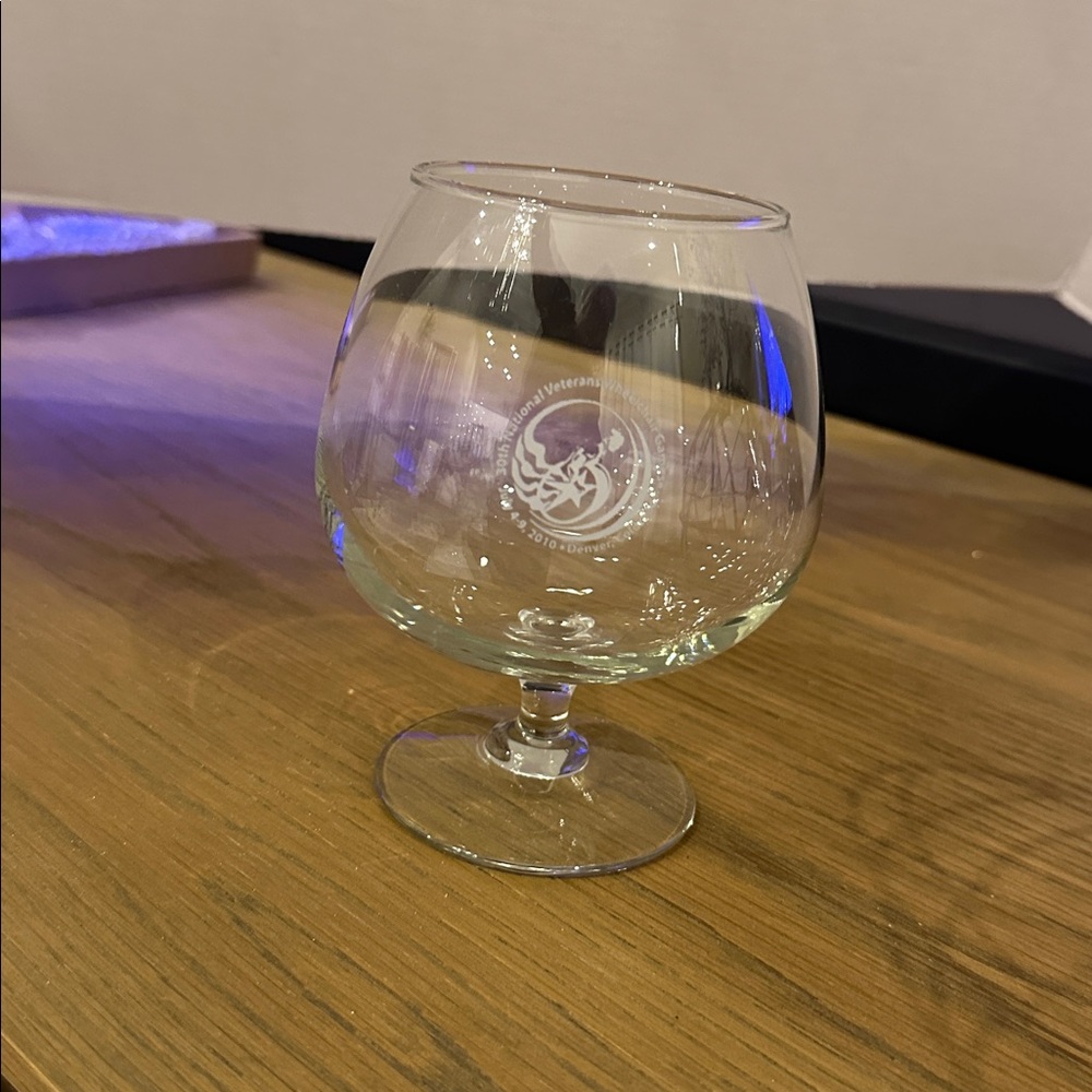 Brandy Snifter Glass 30th National Veterans Wheelchair Games July 4 - 9, 2010 CO